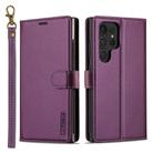 For Samsung Galaxy S24 Ultra 5G LC.IMEEKE L2 Series Detachable Magsafe PU Phone Case with Lanyard(Purple) - 1