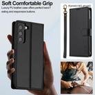 For Samsung Galaxy S25 5G LC.IMEEKE L2 Series Detachable Magsafe PU Phone Case with Lanyard(Black) - 3