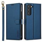 For Samsung Galaxy S25 5G LC.IMEEKE L2 Series Detachable Magsafe PU Phone Case with Lanyard(Blue) - 1