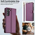 For Samsung Galaxy S25 5G LC.IMEEKE L2 Series Detachable Magsafe PU Phone Case with Lanyard(Purple) - 3