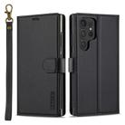 For Samsung Galaxy S25 Ultra 5G LC.IMEEKE L2 Series Detachable Magsafe PU Phone Case with Lanyard(Black) - 1