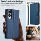 For Samsung Galaxy S25 Edge 5G LC.IMEEKE L2 Series Detachable Magsafe PU Phone Case with Lanyard(Blue) - 2