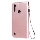 For Motorola Moto E6s (2020) Tree & Cat Embossed Pattern Horizontal Flip Leather Case with Holder & Card Slots & Wallet & Lanyard(Rose Gold) - 3