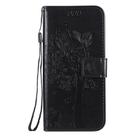 For Motorola Moto E6s (2020) Tree & Cat Embossed Pattern Horizontal Flip Leather Case with Holder & Card Slots & Wallet & Lanyard(Black) - 2