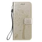 For Motorola Moto E6s (2020) Tree & Cat Embossed Pattern Horizontal Flip Leather Case with Holder & Card Slots & Wallet & Lanyard(Gold) - 2