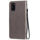 For Oppo A52 / A72 / A92 Tree & Cat Embossed Pattern Horizontal Flip Leather Case with Holder & Card Slots & Wallet & Lanyard(Grey) - 3