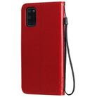 For Oppo A52 / A72 / A92 Tree & Cat Embossed Pattern Horizontal Flip Leather Case with Holder & Card Slots & Wallet & Lanyard(Red) - 3