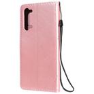 For Oppo Reno3 5G/ Find X2 Lite Tree & Cat Embossed Pattern Horizontal Flip Leather Case with Holder & Card Slots & Wallet & Lanyard(Rose Gold) - 3