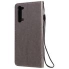 For Oppo Reno3 5G/ Find X2 Lite Tree & Cat Embossed Pattern Horizontal Flip Leather Case with Holder & Card Slots & Wallet & Lanyard(Grey) - 3