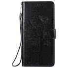 For Oppo Reno3 5G/ Find X2 Lite Tree & Cat Embossed Pattern Horizontal Flip Leather Case with Holder & Card Slots & Wallet & Lanyard(Black) - 2