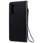 For Oppo Reno3 5G/ Find X2 Lite Tree & Cat Embossed Pattern Horizontal Flip Leather Case with Holder & Card Slots & Wallet & Lanyard(Black) - 3