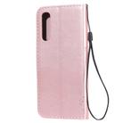 For Oppo Reno3 Pro 4G Tree & Cat Embossed Pattern Horizontal Flip Leather Case with Holder & Card Slots & Wallet & Lanyard(Rose Gold) - 3