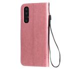 For Oppo Reno3 Pro 5G / Find X2 Neo Tree & Cat Embossed Pattern Horizontal Flip Leather Case with Holder & Card Slots & Wallet & Lanyard(Pink) - 3