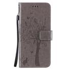 For Oppo Reno3 Pro 5G / Find X2 Neo Tree & Cat Embossed Pattern Horizontal Flip Leather Case with Holder & Card Slots & Wallet & Lanyard(Grey) - 2