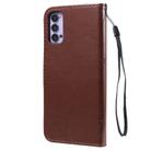 For Oppo Reno4 5G Tree & Cat Embossed Pattern Horizontal Flip Leather Case with Holder & Card Slots & Wallet & Lanyard(Coffee) - 3