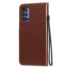 For Oppo Reno4 Pro 5G Tree & Cat Embossed Pattern Horizontal Flip Leather Case with Holder & Card Slots & Wallet & Lanyard(Coffee) - 3