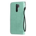 For Xiaomi Redmi 9 Tree & Cat Embossed Pattern Horizontal Flip Leather Case with Holder & Card Slots & Wallet & Lanyard(Green) - 3