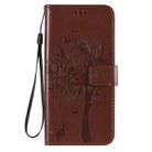 For Xiaomi Redmi 9 Tree & Cat Embossed Pattern Horizontal Flip Leather Case with Holder & Card Slots & Wallet & Lanyard(Coffee) - 2