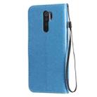 For Xiaomi Redmi 9 Tree & Cat Embossed Pattern Horizontal Flip Leather Case with Holder & Card Slots & Wallet & Lanyard(Blue) - 3