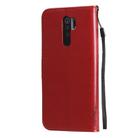 For Xiaomi Redmi 9 Tree & Cat Embossed Pattern Horizontal Flip Leather Case with Holder & Card Slots & Wallet & Lanyard(Red) - 3