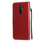 For Xiaomi Redmi 9 Tree & Cat Embossed Pattern Horizontal Flip Leather Case with Holder & Card Slots & Wallet & Lanyard(Red) - 3