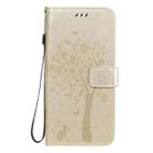 For Xiaomi Redmi 9 Tree & Cat Embossed Pattern Horizontal Flip Leather Case with Holder & Card Slots & Wallet & Lanyard(Gold) - 2