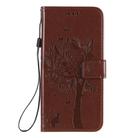 For Xiaomi Redmi 10X 5G / 10X Pro 5G Tree & Cat Embossed Pattern Horizontal Flip Leather Case with Holder & Card Slots & Wallet & Lanyard(Coffee) - 2
