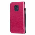 For Xiaomi Redmi 10X 5G / 10X Pro 5G Tree & Cat Embossed Pattern Horizontal Flip Leather Case with Holder & Card Slots & Wallet & Lanyard(Rose Red) - 3