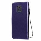 For Xiaomi Redmi 10X 5G / 10X Pro 5G Tree & Cat Embossed Pattern Horizontal Flip Leather Case with Holder & Card Slots & Wallet & Lanyard(Purple) - 3