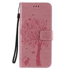 For Xiaomi Redmi 10X 5G / 10X Pro 5G Tree & Cat Embossed Pattern Horizontal Flip Leather Case with Holder & Card Slots & Wallet & Lanyard(Pink) - 2