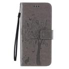 For Xiaomi Redmi 10X 5G / 10X Pro 5G Tree & Cat Embossed Pattern Horizontal Flip Leather Case with Holder & Card Slots & Wallet & Lanyard(Grey) - 2