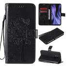 For Xiaomi Redmi 10X 5G / 10X Pro 5G Tree & Cat Embossed Pattern Horizontal Flip Leather Case with Holder & Card Slots & Wallet & Lanyard(Black) - 1