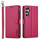 For Samsung Galaxy A54 5G LC.IMEEKE L2 Series Detachable Magsafe PU Phone Case with Lanyard(Red) - 1