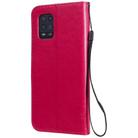 For Xiaomi Mi 10 Lite / Mi 10 Lite 5G Tree & Cat Embossed Pattern Horizontal Flip Leather Case with Holder & Card Slots & Wallet & Lanyard(Rose Red) - 3