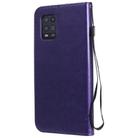 For Xiaomi Mi 10 Lite / Mi 10 Lite 5G Tree & Cat Embossed Pattern Horizontal Flip Leather Case with Holder & Card Slots & Wallet & Lanyard(Purple) - 3