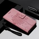 For Xiaomi Mi 10 Lite / Mi 10 Lite 5G Tree & Cat Embossed Pattern Horizontal Flip Leather Case with Holder & Card Slots & Wallet & Lanyard(Pink) - 1