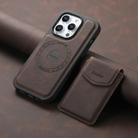 For iPhone 16 Pro Max Denior D19 Skin Feel MagSafe Detachable Card Slot Phone Case(Brown) - 2