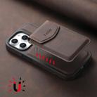 For iPhone 15 Plus / 14 Plus Denior D19 Skin Feel MagSafe Detachable Card Slot Phone Case(Brown) - 3