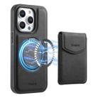 For iPhone 13 Pro Max Denior D20 Skin Feel MagSafe Holder Detachable Card Slot Phone Case(Black) - 1