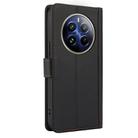 For Realme 12+ / Narzo 70 Global Skin Feel Pure Color Card Slots Leather Phone Case with Dual Lanyard(Black) - 3