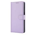 For Realme 12+ / Narzo 70 Global Skin Feel Pure Color Card Slots Leather Phone Case with Dual Lanyard(Purple) - 2