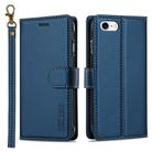 For iPhone 7 / 8 / SE 2020 2022 LC.IMEEKE L2 Series Detachable Magsafe PU Phone Case with Lanyard(Blue) - 1