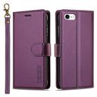 For iPhone 7 / 8 / SE 2020 2022 LC.IMEEKE L2 Series Detachable Magsafe PU Phone Case with Lanyard(Purple) - 1