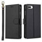 For iPhone 7 Plus / 8 Plus LC.IMEEKE L2 Series Detachable Magsafe PU Phone Case with Lanyard(Black) - 1