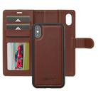 For iPhone XR LC.IMEEKE L2 Series Detachable Magsafe PU Phone Case with Lanyard(Brown) - 2