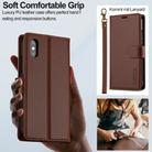 For iPhone XR LC.IMEEKE L2 Series Detachable Magsafe PU Phone Case with Lanyard(Brown) - 3