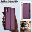 For iPhone XR LC.IMEEKE L2 Series Detachable Magsafe PU Phone Case with Lanyard(Purple) - 3