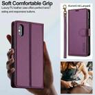 For iPhone XS Max LC.IMEEKE L2 Series Detachable Magsafe PU Phone Case with Lanyard(Purple) - 3