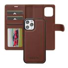 For iPhone 12 / 12 Pro LC.IMEEKE L2 Series Detachable Magsafe PU Phone Case with Lanyard(Brown) - 2