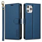 For iPhone 14 Pro Max LC.IMEEKE L2 Series Detachable Magsafe PU Phone Case with Lanyard(Blue) - 1